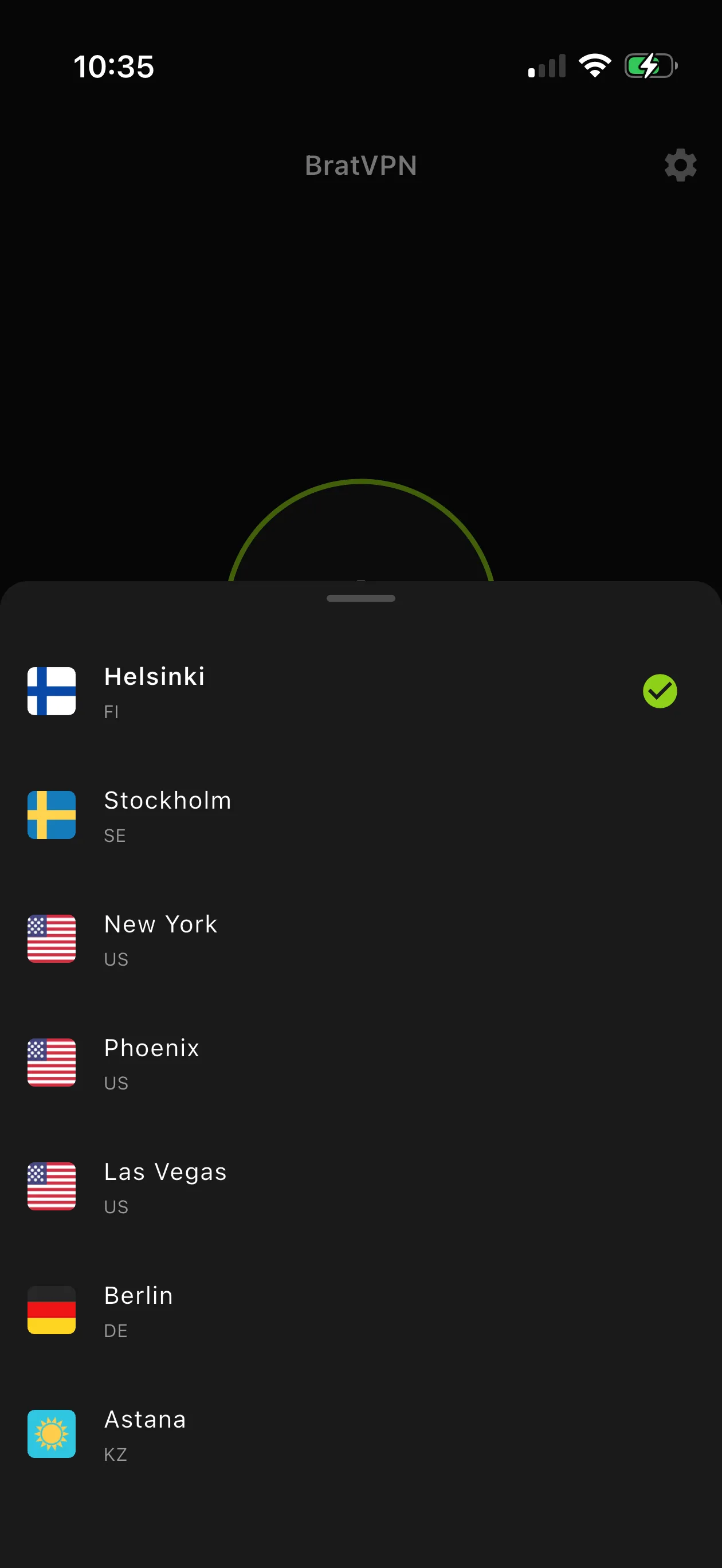 Locations inside the app