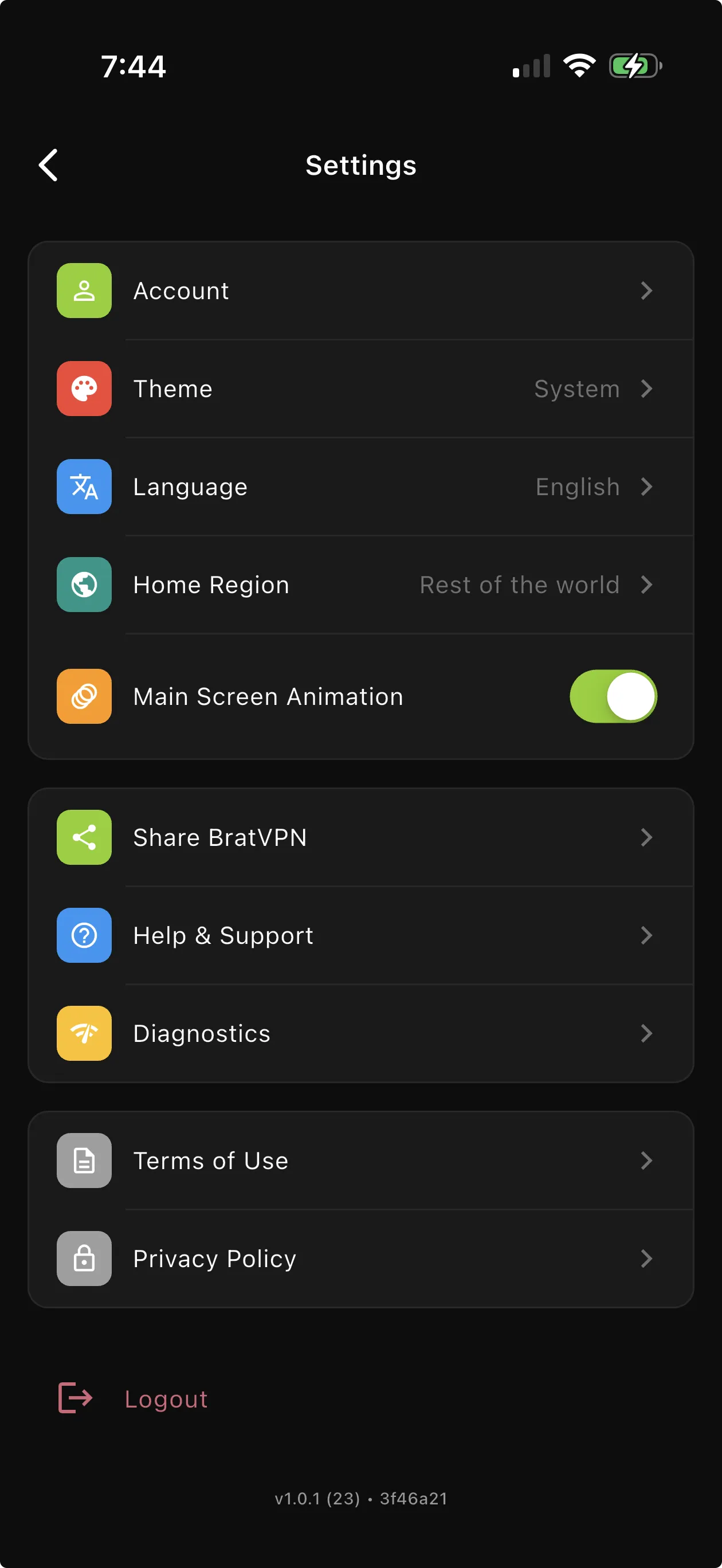 App screenshot
